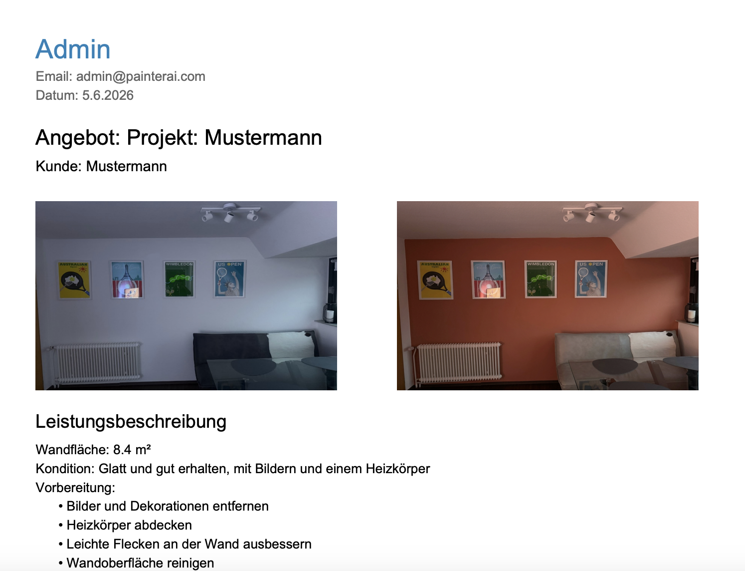 Painter AI PDF Angebot